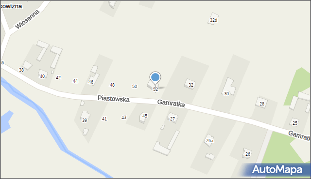 Bykowizna, Piastowska, 52, mapa Bykowizna