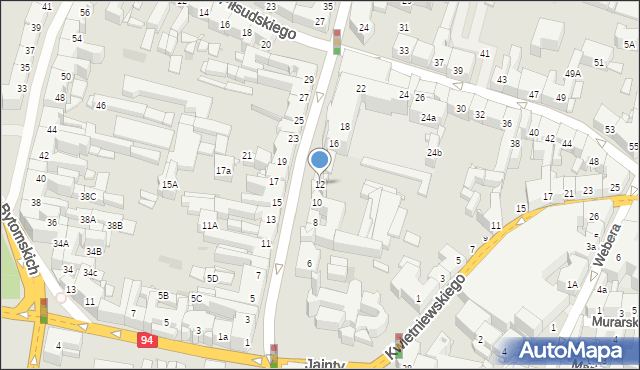 Bytom, Piekarska, 12, mapa Bytomia