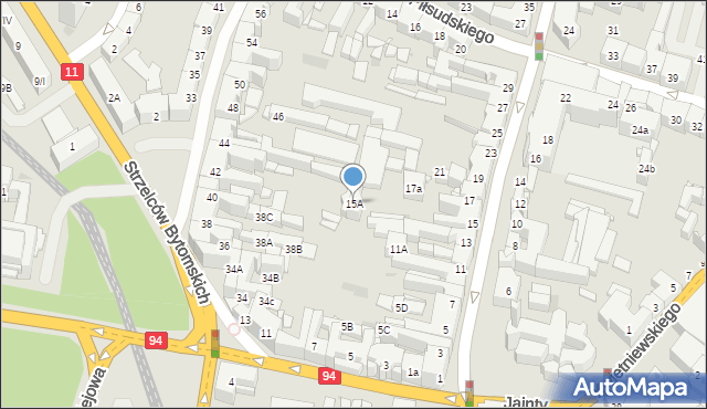 Bytom, Piekarska, 15A, mapa Bytomia