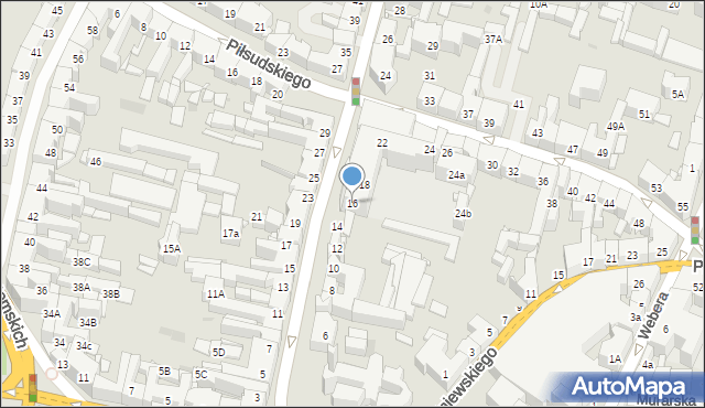 Bytom, Piekarska, 16, mapa Bytomia