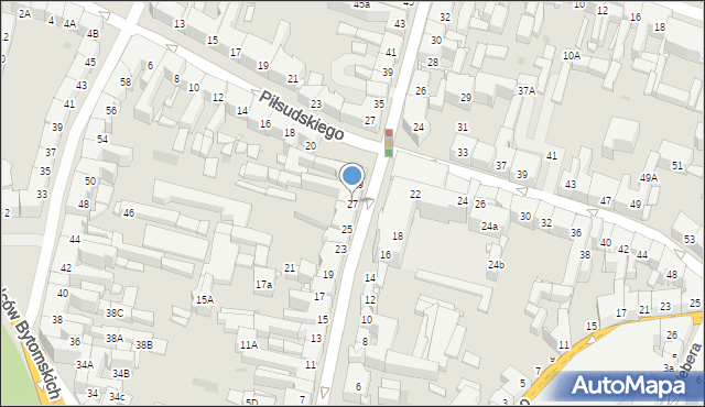 Bytom, Piekarska, 27, mapa Bytomia
