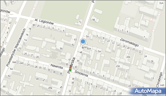 Bytom, Piekarska, 50, mapa Bytomia