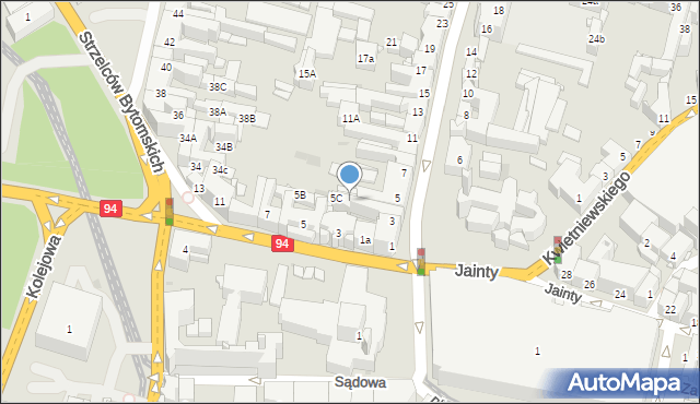 Bytom, Piekarska, 5a, mapa Bytomia