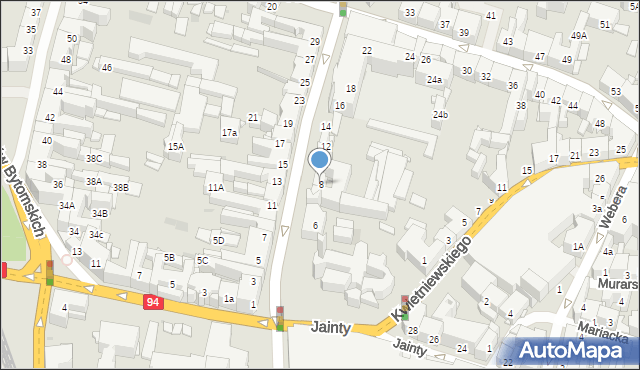 Bytom, Piekarska, 8, mapa Bytomia