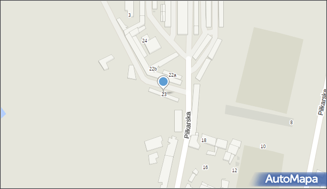 Bytom, Piłkarska, 23, mapa Bytomia