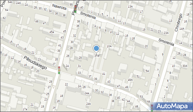 Bytom, Piłsudskiego Józefa, marsz., 37A, mapa Bytomia