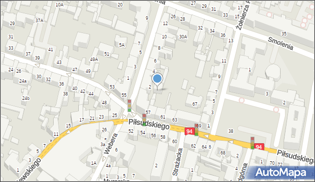 Bytom, Piłsudskiego Józefa, marsz., 59a, mapa Bytomia