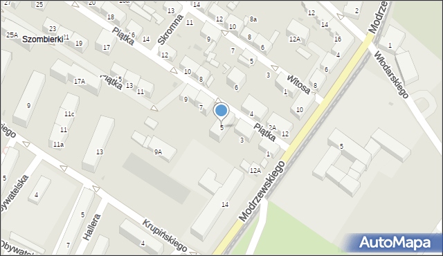 Bytom, Piątka Adolfa, 5, mapa Bytomia