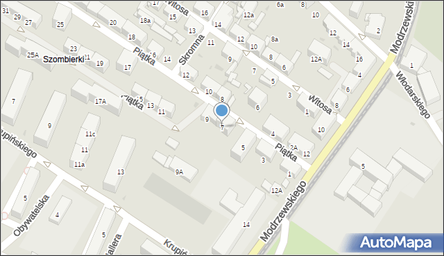 Bytom, Piątka Adolfa, 7, mapa Bytomia