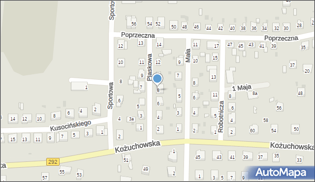 Bytom Odrzański, Piaskowa, 8, mapa Bytom Odrzański