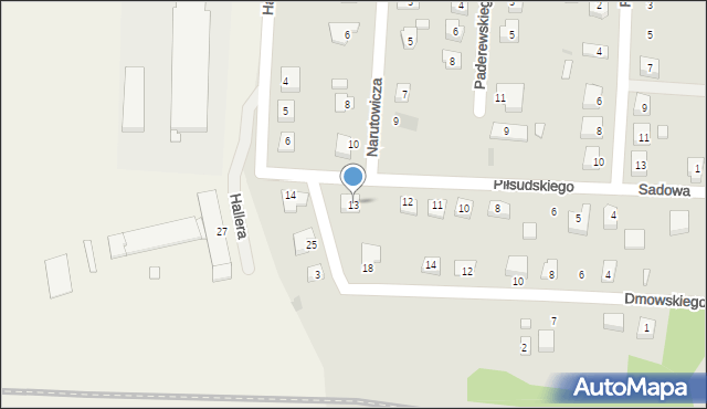 Bytom Odrzański, Piłsudskiego Józefa, marsz., 13, mapa Bytom Odrzański