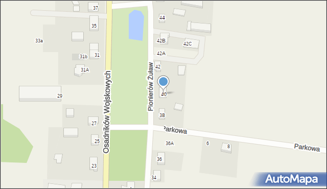 Cedry Wielkie, Pionierów Żuław, 40, mapa Cedry Wielkie