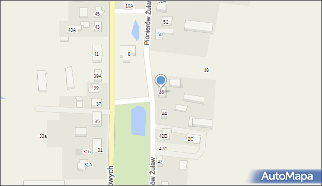 Cedry Wielkie, Pionierów Żuław, 46, mapa Cedry Wielkie