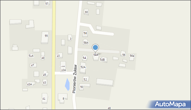 Cedry Wielkie, Pionierów Żuław, 54A, mapa Cedry Wielkie