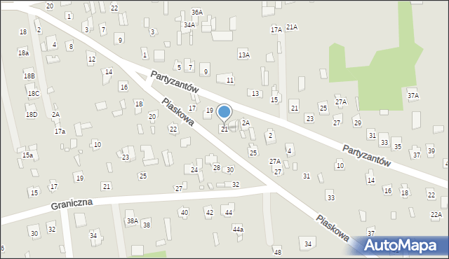 Cegłów, Piaskowa, 21, mapa Cegłów