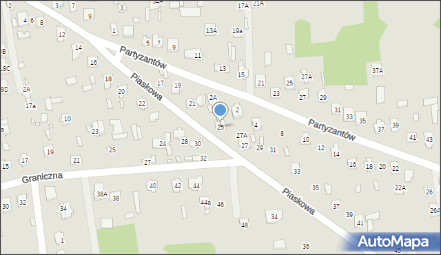 Cegłów, Piaskowa, 25, mapa Cegłów