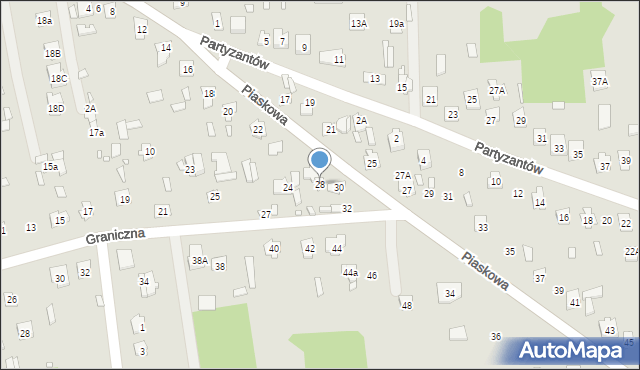 Cegłów, Piaskowa, 28, mapa Cegłów