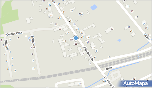 Cegłów, Piłsudskiego Józefa, marsz., 11, mapa Cegłów
