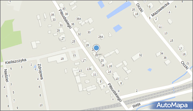 Cegłów, Piłsudskiego Józefa, marsz., 22, mapa Cegłów