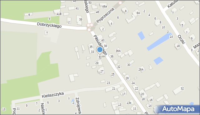 Cegłów, Piłsudskiego Józefa, marsz., 31, mapa Cegłów