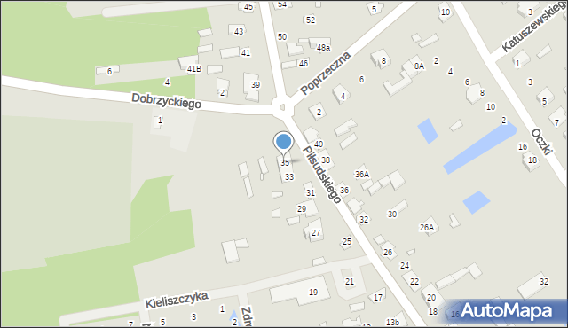 Cegłów, Piłsudskiego Józefa, marsz., 35, mapa Cegłów