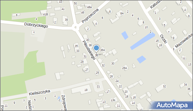 Cegłów, Piłsudskiego Józefa, marsz., 36, mapa Cegłów