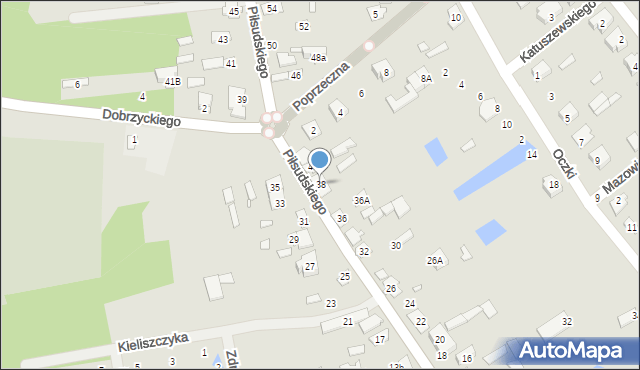 Cegłów, Piłsudskiego Józefa, marsz., 38, mapa Cegłów