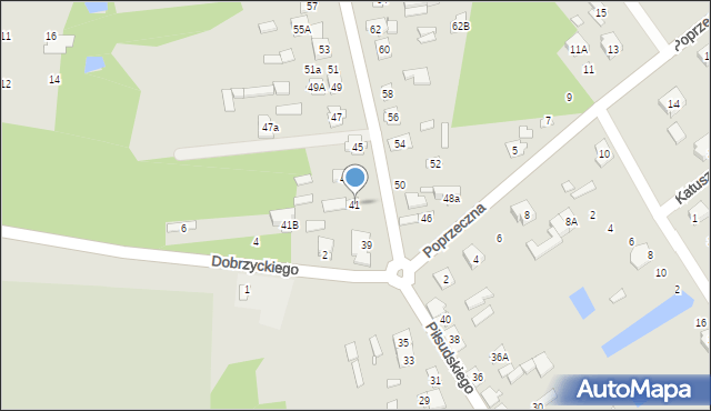 Cegłów, Piłsudskiego Józefa, marsz., 41, mapa Cegłów