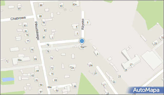 Cegłów, Piłsudskiego Józefa, marsz., 76A, mapa Cegłów