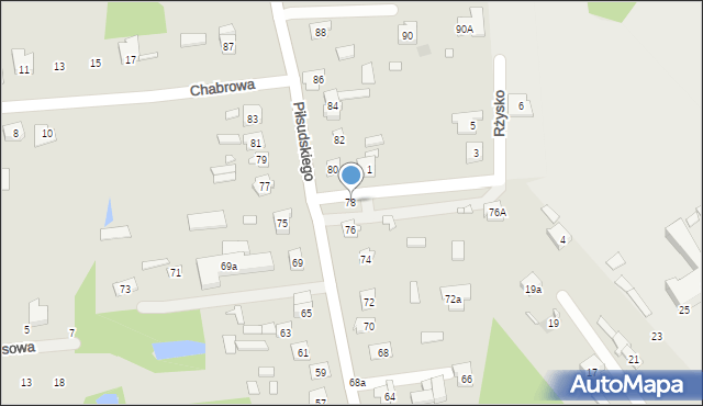 Cegłów, Piłsudskiego Józefa, marsz., 78, mapa Cegłów