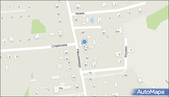 Cegłów, Piłsudskiego Józefa, marsz., 84A, mapa Cegłów