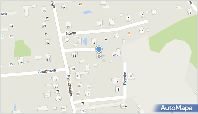 Cegłów, Piłsudskiego Józefa, marsz., 90, mapa Cegłów