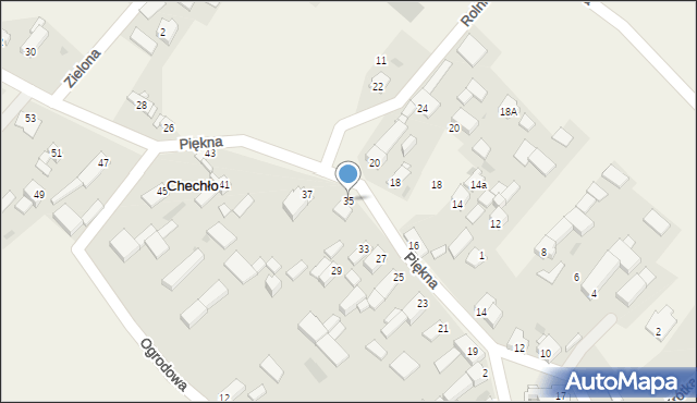 Chechło, Piękna, 35, mapa Chechło