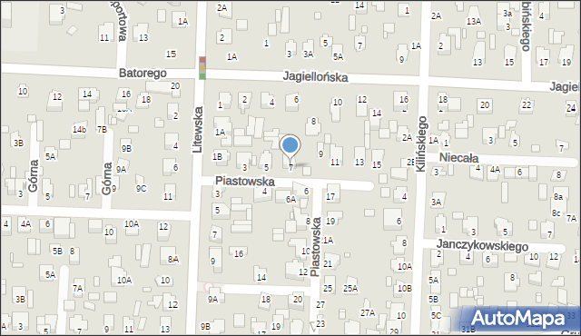 Chełm, Piastowska, 7, mapa Chełma