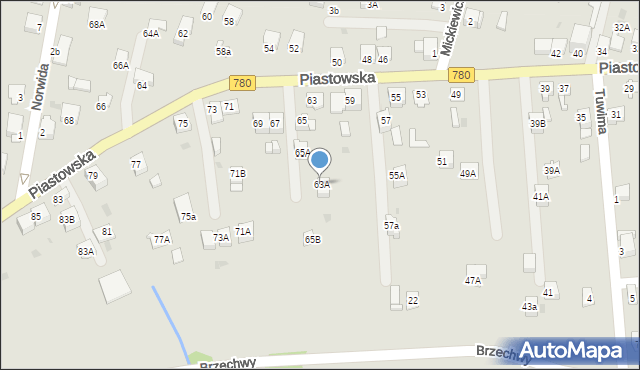 Chełmek, Piastowska, 63A, mapa Chełmek