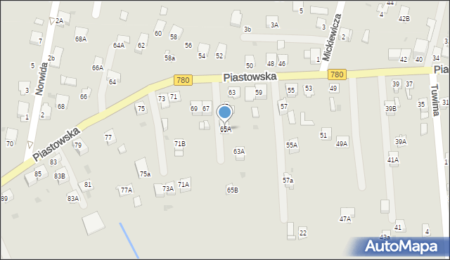 Chełmek, Piastowska, 65A, mapa Chełmek