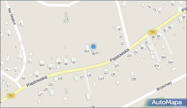 Chełmek, Piastowska, 82, mapa Chełmek