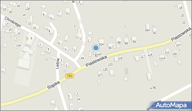Chełmek, Piastowska, 92, mapa Chełmek