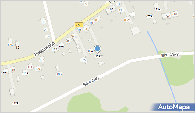 Chełmek, Piastowska, 93A, mapa Chełmek