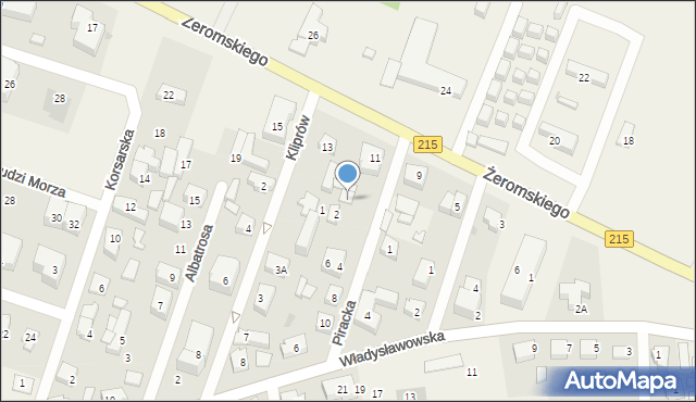 Chłapowo, Piracka, 2A, mapa Chłapowo