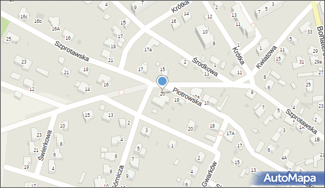 Chocianów, Piotrowska, 20, mapa Chocianów