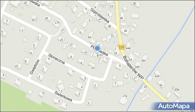 Chocianów, Piotrowska, 9, mapa Chocianów