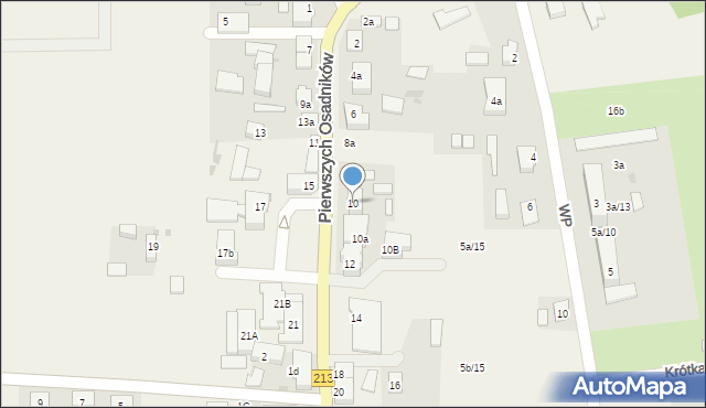 Choczewo, Pierwszych Osadników, 10, mapa Choczewo