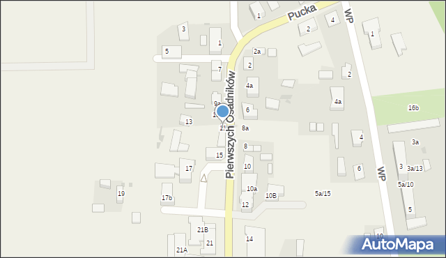 Choczewo, Pierwszych Osadników, 11, mapa Choczewo