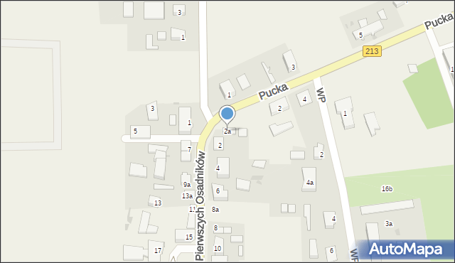 Choczewo, Pierwszych Osadników, 2a, mapa Choczewo