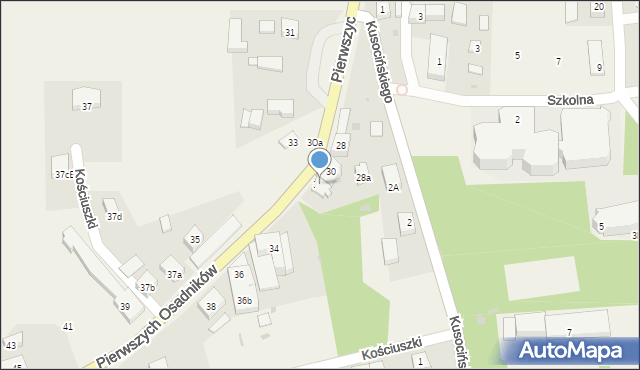 Choczewo, Pierwszych Osadników, 30B, mapa Choczewo