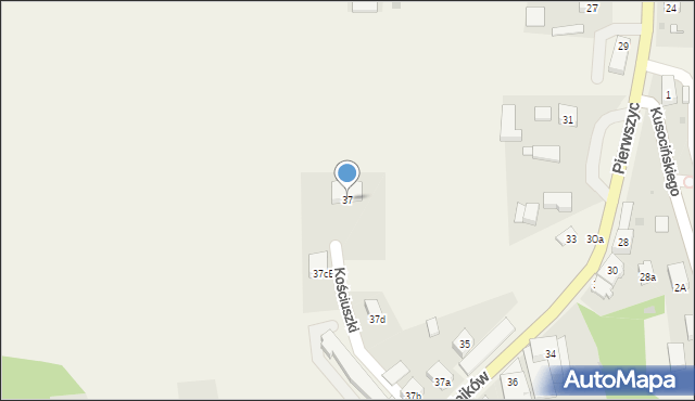 Choczewo, Pierwszych Osadników, 37, mapa Choczewo