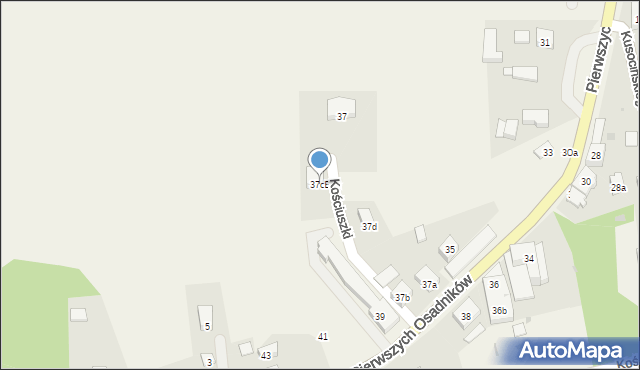 Choczewo, Pierwszych Osadników, 37cB, mapa Choczewo