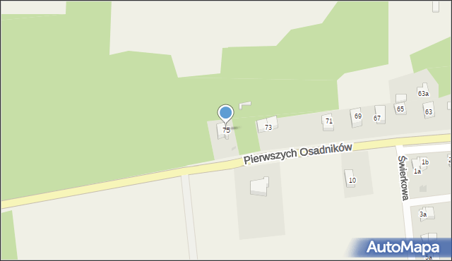 Choczewo, Pierwszych Osadników, 75, mapa Choczewo