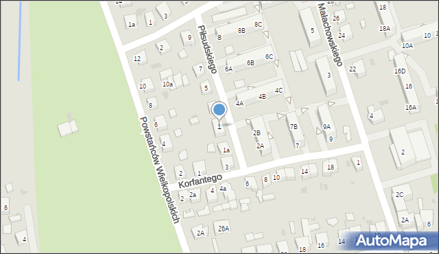 Chodzież, Piłsudskiego Józefa, marsz., 1, mapa Chodzież